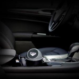 Ford Focus Mondeo Explorer Fuyue Ruijie Car Trash Can Storage Products round Body PP ABS Material Universal Inner Push Type