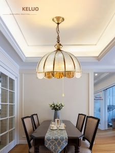 KELUO | Đèn chùm đồng phong cách Mỹ cho phòng khách
