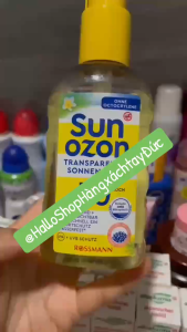 @HalloShopHàngxáchtayĐức - Xịt chống nắng Sun Ozon Transparentes Sonnenspray SPF 50 (200ml)