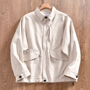 Casual Collar Mens Jacket Pure Color Versatile Workwear Outerwear Spring Autumn Seasonal Loose Fit Youth Popular Style