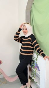 setelan rajut wanita || one set maudy oversize premium