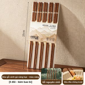 Mr.Snail | Đũa Gỗ Chống Khuẩn Dùng Riêng 5 Đôi