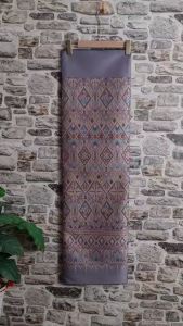 245.ผ้าไหมแกมฝ้าย ผ้าทอทั้งผืน ลายแพรวากาฬสินธุ์ สีเทา