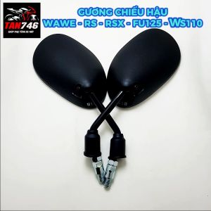 Gương Kính chiếu hậu model RSX Chân ngắn hơn Rs chút Kính lắp được cho nhiều dòng Xe Số Tay Ga hãng HD và xe TQ.