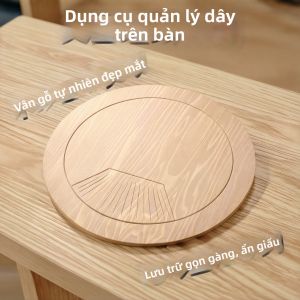 FEIZHUXIANSEN | Nắp Che Lỗ Dây Có Chất Liệu Gỗ