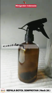 KEPALA BOTOL SEMPROTAN HITAM trigger neck 28 head hand sprayer semprot - packing+bubble