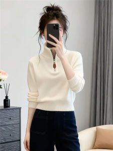 Xiaofeng Style Short Long-Sleeved Knitwear Women