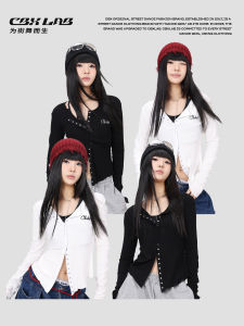 Áo Thun CBXLAB Street Dance Brand Button up Long Sleeve Simple Jazz Slim Fit Kpop Hot Bé Gái Dance Innerwear Top Street Style Winter