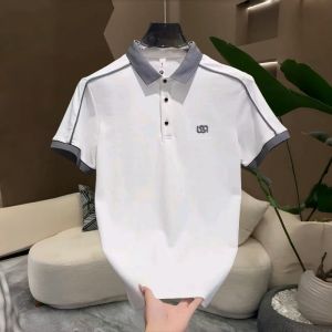 Áo Thun Polo Tay Ngắn Mùa Hè Cho Nam Cổ Polo Thêu Giản Dị Thời Trang Đa Năng Màu Tương Phản Áo Thun Nam