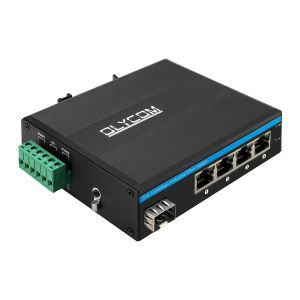 OLYCOM Harsh 5-Port Gigabit Ethernet Fiber Converter Industrial DIN-Rail Network Switch SFP Slot Fiber Switch