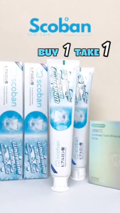 Buy1 Take2 Scoban Whitening Toothpaste Japan Hyaluronic Acid Dual-Effect teeth Whitening Toothpaste