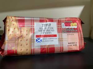 Tesco All Butter Shortbread Fingers  Custard Cream  from United Kingdom