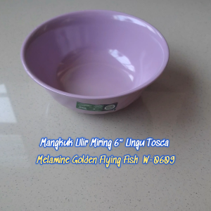 Mangkuk Ulir Miring 6" Melamine - Golden Flying Fish  W-0609