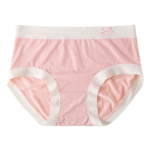 miiow | Seamless Modal Cotton Ladies Underwear Antibacterial Pure Cotton Crotch Cute Youthful Mid Waist Briefs Comfortable Breathable
