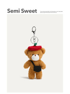 Bear Plush Doll Keychain Decorative Bag Accessory
