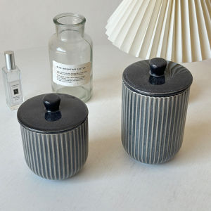 Hộp Đựng Đồ Bằng Gốm Nung Cao Nhiệt Độ Có Nắp Hình Chữ Nhật Có Thể Đựng Trong Tủ Lạnh Đồ Trang Trí Nhà Cửa Phong Cách Cổ Điển