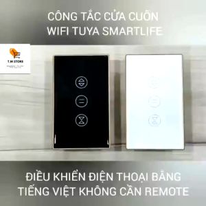 Công tắc cửa cuốn WiFi Tuya tắt bật hẹn giờ qua điện thoại