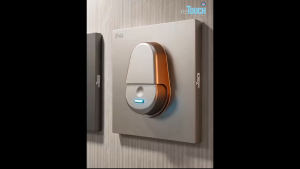 reTOUCH IP44 Door Bell Switch - Blue LED Indicator Weatherproof Design Waterproof SIRIM Approved 10A Rated Available in Matte White Eco Colour Matte Grey