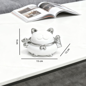Ashtray Cat Fortune Teller Lớp Phủ Chống Bụi Có Nắp Thiết Kế Hiện Đại Đơn Giản Trang Trí Phòng Khách Văn Phòng Vật Dụng Nhà Bếp