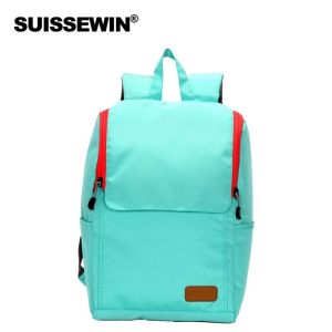 SUISSEWIN กระเป๋าเป้สะพายหลังผู้หญิงวัสดุโพลีเอสเตอร์ Casual สถานการณ์สายคล้องไหล่โค้งออกแบบแฟชั่นกระเป๋าคอมพิวเตอร์สําหรับโรงเรียน