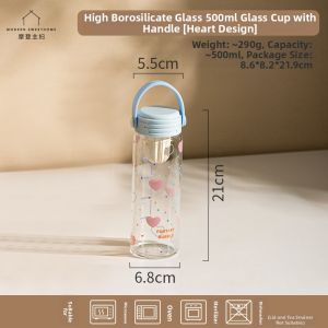 MODERN SWEETHOME | Stylish Large Capacity Handle Glass Cup