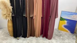 Luxury Dubai Arab Islam Abaya Women Muslim Long Dress Sequin Beading Kaftan Robes Elegant Splice Maxi Islamic Clothing Caftan