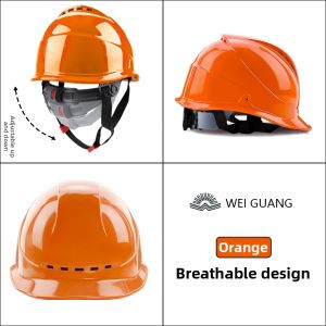 Weiguan ABS New National Standard Safety Helmet Construction Site Power Engineering White Helmet Logo Printed Home Use Protective Gear