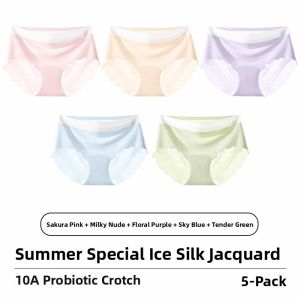 MiiOW | Ice Silk Seamless Underwear Womens Summer Thin Short Pants Ladies New Mask Quick Dry Triangle Head Female Style Briefs