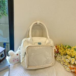 Double Shoulder Crossbody Pain Bag Commuter Handbag Basic Edition Heart Snack Quantity Pain Bag with Zipper Board for College Students