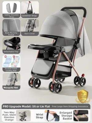 Qieyinyuan | Multi-Functional Portable Folding Easy-Closing Baby Stroller