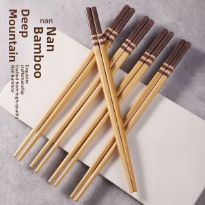 High-End Bamboo Chinese Style Eco-Friendly Anti-Bacterial Slip-Resistant Heat-Resistant Natural Family Use Dining Utensils