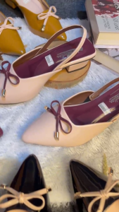 Sepatu Selop Heel Pita Wanita Kekinian & Heel Mules Terbaru