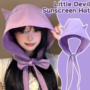 【♡Lovely girls house♡】Sweet Cute Little Devil Quick-drying Sun Hat Trendy Top Quality Versatility Hat