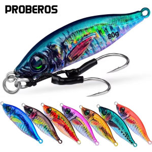 1pcs30g 40g 60g 80gFast Sinking LuminousSlow Jig Casting Metal Jig Trout Fishing Lure BaitArtificial Hard Jigging Hook Lure