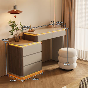 Extendable Vanity Storage Cabinet Bedroom Mid-century Modern Style