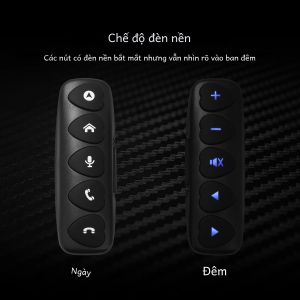 Điều Khiển Từ Xa Vô Lăng Không Dây 10 Phím Cho Xe Hơi Android GPS Đa Phương Tiện - Điều Khiển Âm Thanh Đa Chức Năng Dẫn Đường DVD Màu Đen