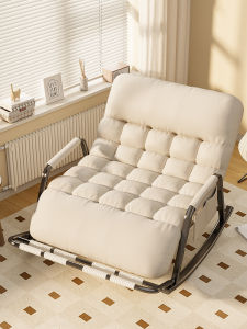 Modern Leisure Sofa Bed Balcony Single Chair Lazy Persons Couch Double Swing Chair Metal Frame Adjustable Backrest And Angle