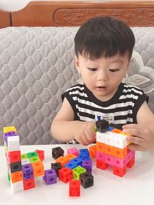 Đồ Chơi Xếp Hình Toán Học Thông Minh Number Blocks Hình Vuông 100 Viên Cho Bé Linking Cube Trí Tuệ Nhựa PP Cao Cấp