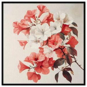 Tranh vẽ giàn hoa giấy.Tranh treo tường dán tường sơn dầu tranh trí canvas. CGI-1425