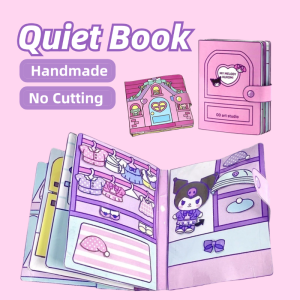 Kuromi Quiet Book Cartoon Dress Up Puzzle Handmade Toys Cute Paper Doll Mini Diy Book Girls Birthday Gifts