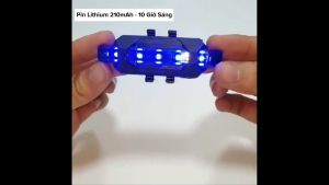 Đèn Báo Hiệu Gắn Đuôi Xe Đạp 5 Bóng LED 4 Chế Độ Sáng Có Pin Sạc USB Cảnh Báo An Toàn Chính Hãng Amalife