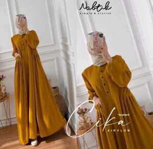 GAMIS CIKA NABTIK GAMIS WANITA TERBARU GAMIS CIKA CRINKLE AIRFLOW GAMIS CIKA BAHAN CRINKLE MURAH GAMIS TERBARU