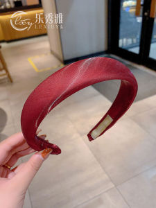 Red Retro Fashion Hairband High Hairline New Year Korean Style Hair Accessories  out Pressed Hair Headband