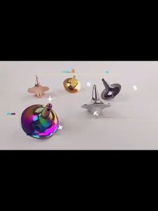 Metal Gyro Hot Movie Totem Silver Hand Spinning Top Fingertips Small Cyclone Gyroscope Antistress Fidget Toys For Children Gifts
