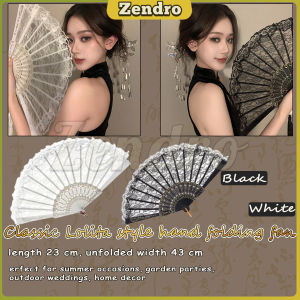 ZEO Vintage Style Lace Folding Hand Fan Bride Hand Fan Art Craft Gift Decor