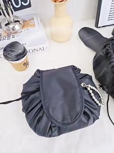 【S】Portable Lazy Storage Cosmetic Bag Drawstring Waterproof Magic Makeup Pouch Large Capacity Travel Toiletry Beauty Kit Box Bag