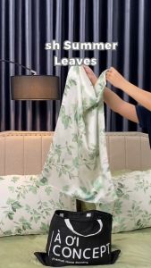 Vỏ Gối Nằm Cotton Hàn Quốc Cao Cấp À Ơi Concept Size 50x70 cm Bao Gối Nằm Hoa Văn mềm mát