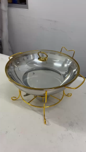 GVW Kenduri Set Chafing Dish Cater Bekas Makanan Tray Bertutup Buffet Set Buffet Warmer Buffet Stand