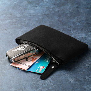 Flip Suede Coin Purse Short Money Bag Storage Card Holder Key Case Card Clip ผู้หญิง Wallet ทันสมัย Compact Storage Solution