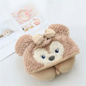 U-Shape Travel Pillow 2 in 1 Neck Pillow Hooded Cartoon Stitch Lucifer Sleeping U Shape Pillow